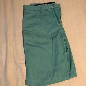 Green Volcom shorts